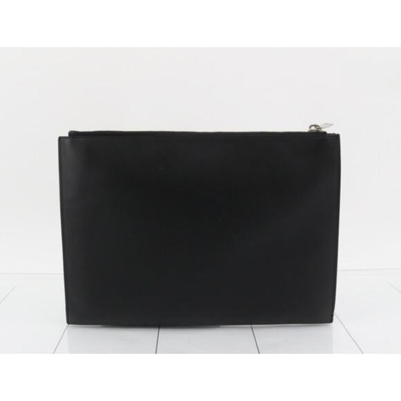 ***SOLD*** Saint Laurent Pineapple Skull Clutch | Black Leather | Suede Interior - Picture 2 of 6